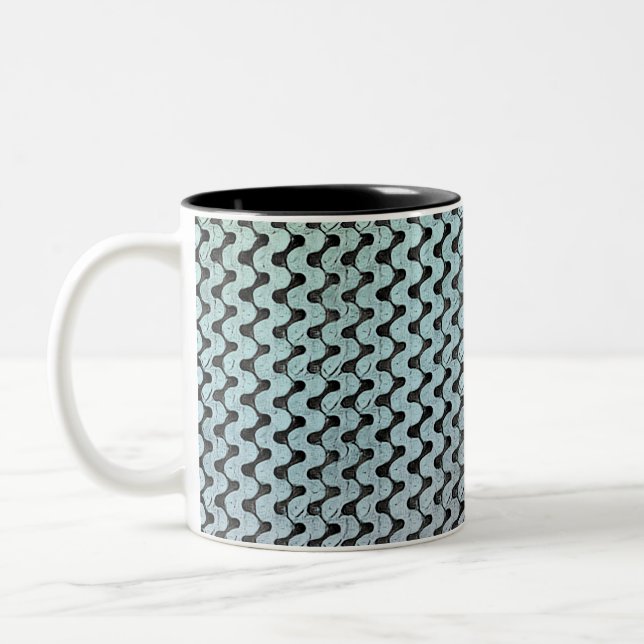 Modern abstract digital pattern design 1246 Two-Tone coffee mug (Left)
