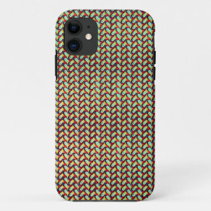 Modern abstract digital pattern design 1249 iPhone 11 case
