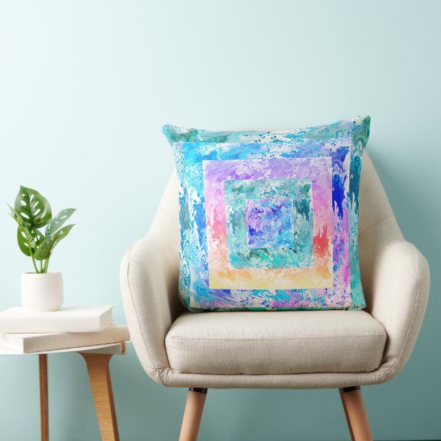 Modern Abstract Double Sided 2 Designs Unique Gift Throw Pillow (Chair)