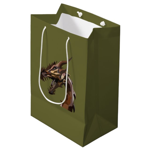 Modern Abstract Dragon Medium Gift Bag (Front Angled)
