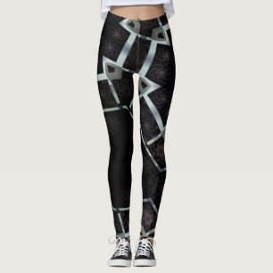 MODERN abstract draw in-black-grey Leggings