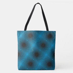 MODERN abstract draw in-black-teal blue-mosaic Tote Bag