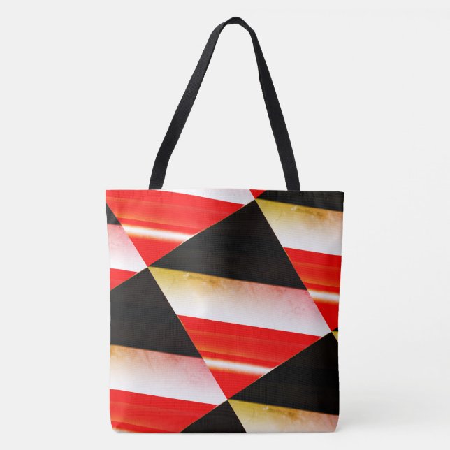 MODERN abstract draw in-black-white-red-yellow  Tote Bag (Front)
