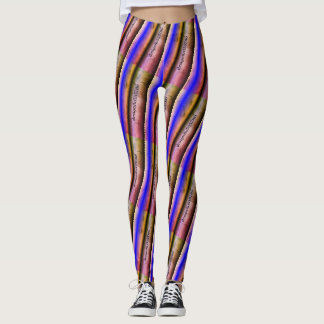 MODERN abstract draw in-blue-pink Leggings