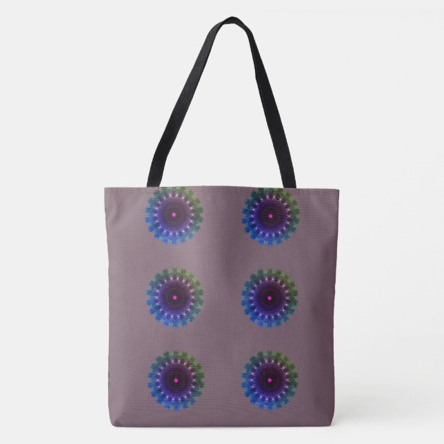 MODERN abstract draw in-Colour: #7D616C-blue-pink  Tote Bag (Front)