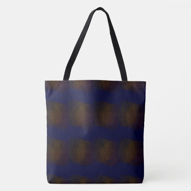 MODERN abstract draw in-deep-blue-brown  Tote Bag (Front)