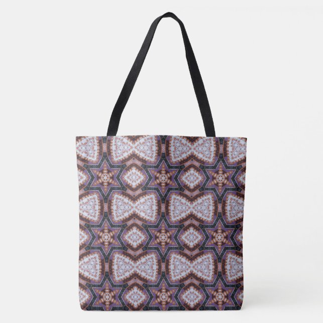 MODERN abstract draw in-deep blue-brown Tote Bag (Front)