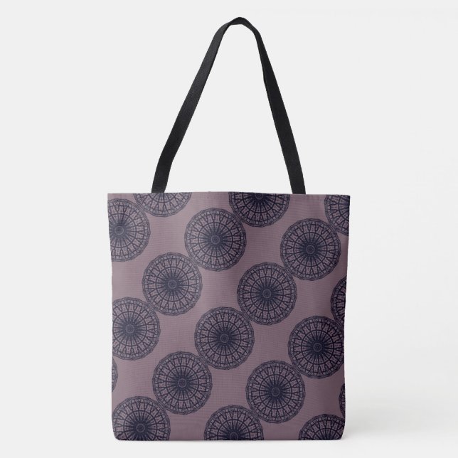 MODERN abstract draw in-deep blue -deep pink#7D616 Tote Bag (Front)