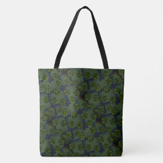 MODERN abstract draw in-deep-green-black- Tote Bag