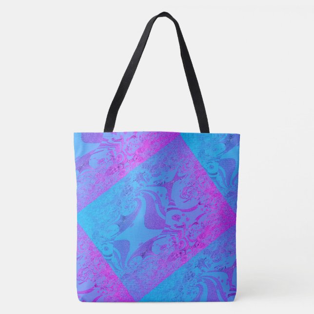 MODERN abstract draw in-light-blue-pink Tote Bag (Front)