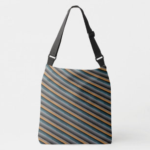 MODERN abstract draw in-light- grey black green Crossbody Bag