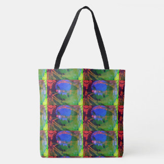 MODERN abstract draw in-light-yellow-green-blue Tote Bag
