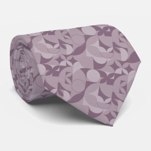 Modern Abstract Dusty Purple Circle Design Tie