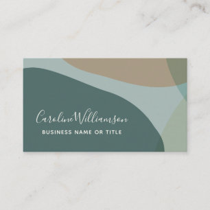 Modern Abstract Earth Tone Custom Name Creative Business Card