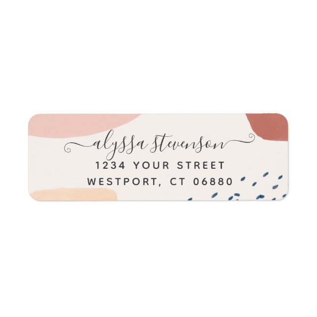 Modern Abstract Earth Tone Signature Script Return (Front)