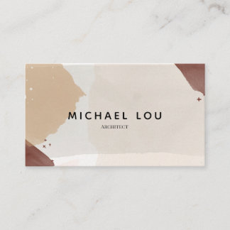 Modern Abstract Earth Tones Trendy Business Card