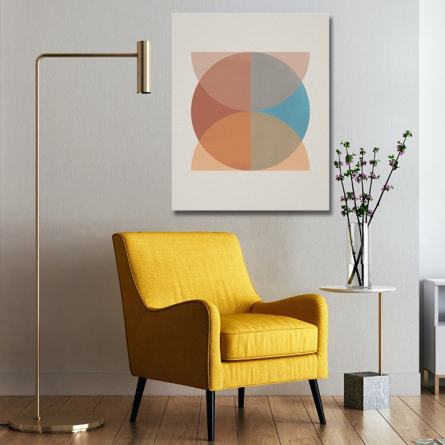 Modern Abstract Earthy Tones Geometric Watercolor  Canvas Print (Creator Uploaded)