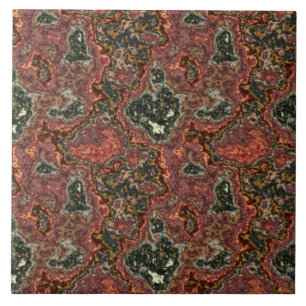 Modern Abstract Emerald Pink Maroon Marble Pattern Tile