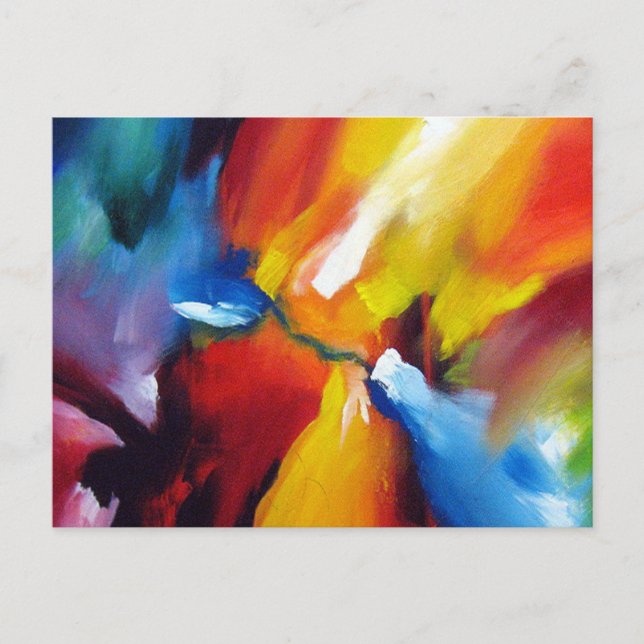 Modern Abstract Expressionism Painting Template Postcard (Front)