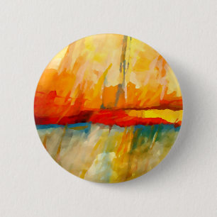 Modern Abstract Expressionist Painting 2 Inch Round Button