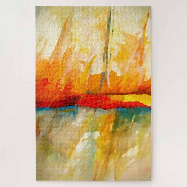 Modern Abstract Expressionist Painting Jigsaw Puzzle (Vertical)