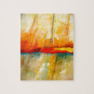 Modern Abstract Expressionist Painting Jigsaw Puzzle