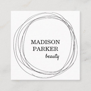 Modern Abstract Faux Rose Gold Square Business Card