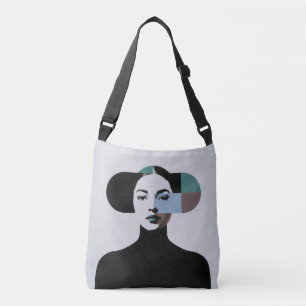 Modern Abstract Female Portrait Art Tote Bag