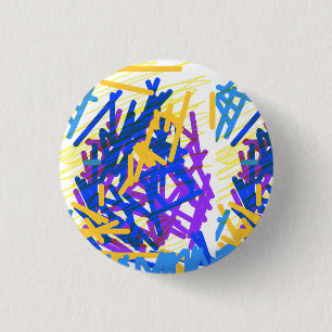 Modern Abstract Festive Paint Splash 1 Inch Round Button