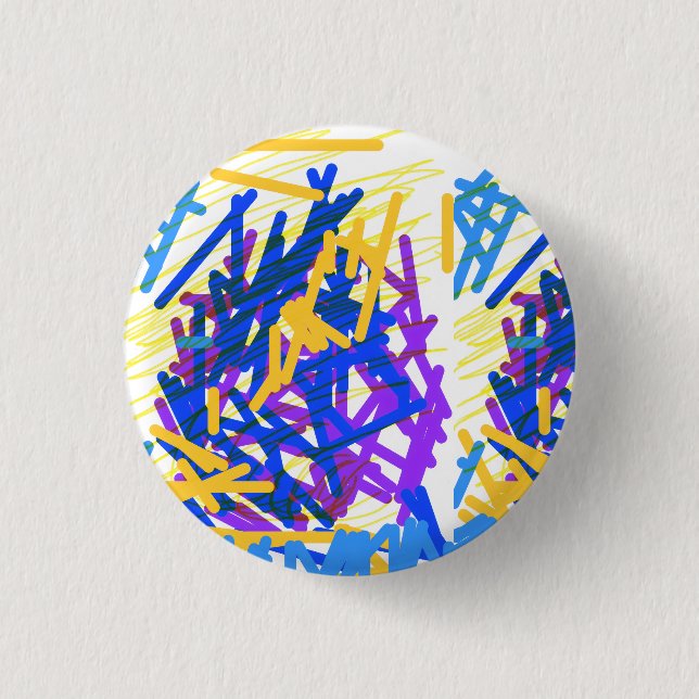 Modern Abstract Festive Paint Splash  1 Inch Round Button (Front)