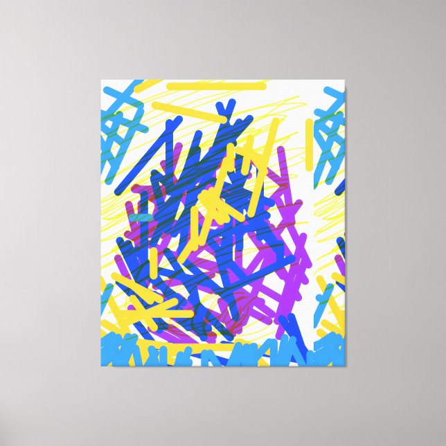 Modern Abstract Festive Paint Splash  Canvas Print (Front)