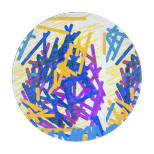 Modern Abstract Festive Paint Splash Cutting Board