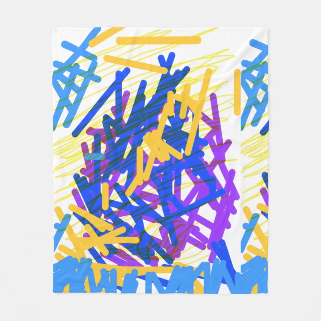 Modern Abstract Festive Paint Splash  Fleece Blanket (Front)