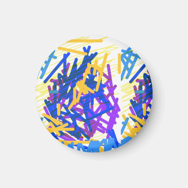 Modern Abstract Festive Paint Splash  Magnet (Front)