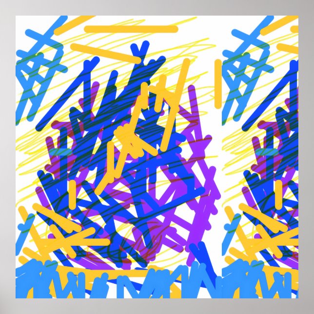 Modern Abstract Festive Paint Splash  Poster (Front)