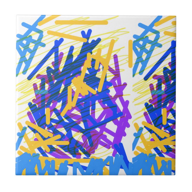 Modern Abstract Festive Paint Splash  Tile (Front)
