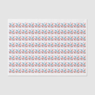 Modern abstract floral botanical tissue paper