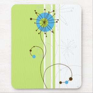 Modern Abstract Floral Design - Mousepad