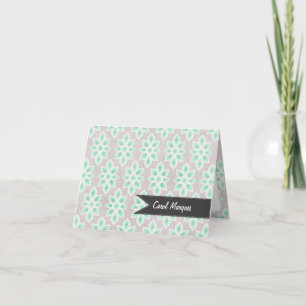 Modern Abstract Floral Elegant Personalized Note Card