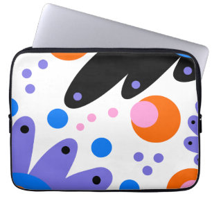 Modern Abstract Floral Laptop Sleeve