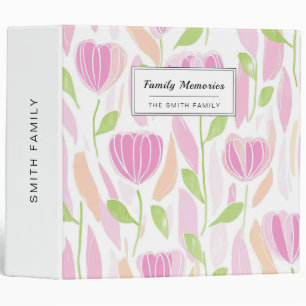 Modern Abstract Floral Line Pattern (1) Binder