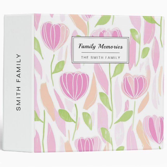 Modern Abstract Floral Line Pattern (1) Binder (Front/Spine)