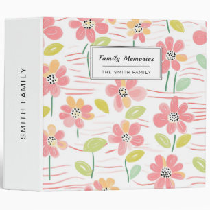 Modern Abstract Floral Line Pattern (3) Binder