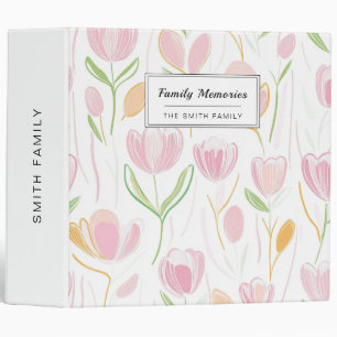 Modern Abstract Floral Line Pattern (5) Binder