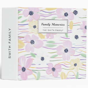 Modern Abstract Floral Line Pattern (6) Binder