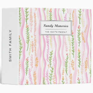 Modern Abstract Floral Line Pattern (7) Binder