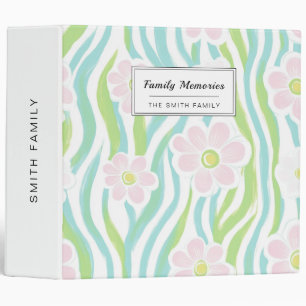 Modern Abstract Floral Line Pattern (8) Binder