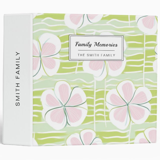 Modern Abstract Floral Line Pattern (9) Binder (Front/Spine)
