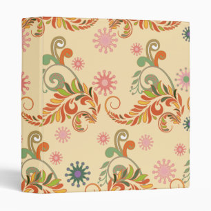 Modern Abstract Floral Pattern Binder