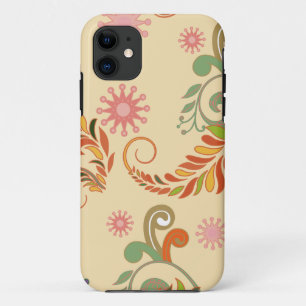 Modern Abstract Floral Pattern iPhone 11 Case